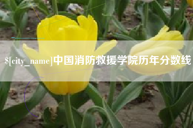 鄢陵中国消防救援学院历年分数线