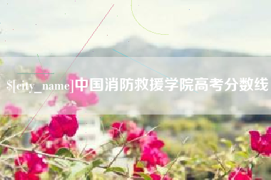 鄢陵中国消防救援学院高考分数线