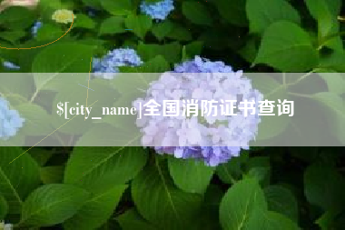 鄢陵全国消防证书查询