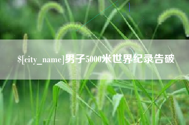 鄢陵男子5000米世界纪录告破
