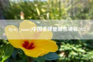 鄢陵中国金牌是哪些项目2021