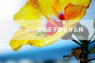 鄢陵看看王子豪长什么样