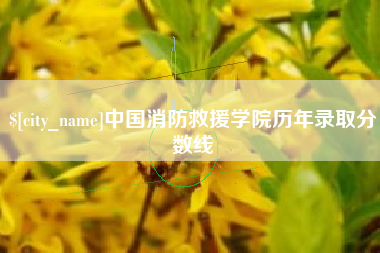鄢陵中国消防救援学院历年录取分数线