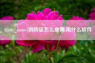 鄢陵消防证怎么查询,用什么软件
