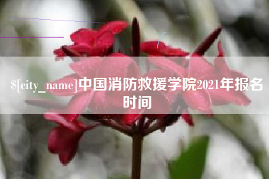 鄢陵中国消防救援学院2021年报名时间