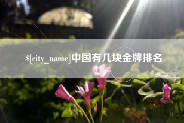 鄢陵中国有几块金牌排名