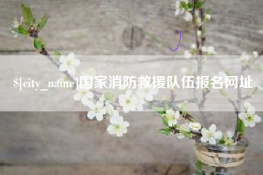 鄢陵国家消防救援队伍报名网址