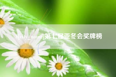 鄢陵第七届亚冬会奖牌榜