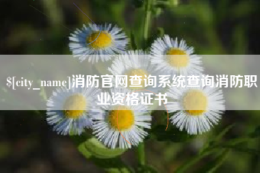 鄢陵消防官网查询系统查询消防职业资格证书