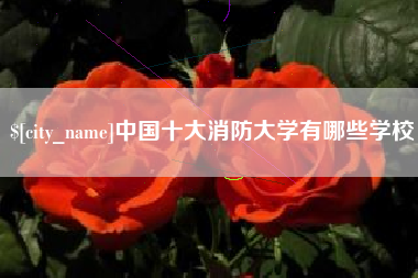 鄢陵中国十大消防大学有哪些学校