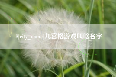 鄢陵九宫格游戏叫啥名字