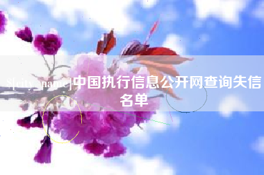 鄢陵中国执行信息公开网查询失信名单