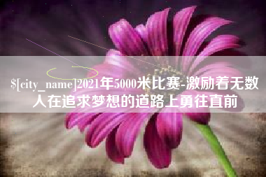 鄢陵2021年5000米比赛-激励着无数人在追求梦想的道路上勇往直前