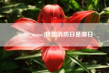 鄢陵我国消防日是哪日