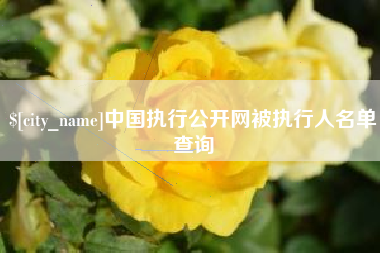 鄢陵中国执行公开网被执行人名单查询