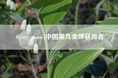 鄢陵中国第九金牌获得者