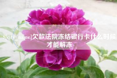鄢陵欠款法院冻结银行卡什么时候才能解冻