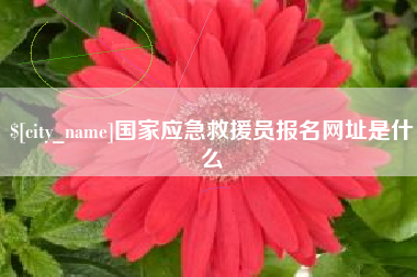 鄢陵国家应急救援员报名网址是什么