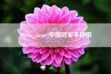 鄢陵中国冠军手抄报