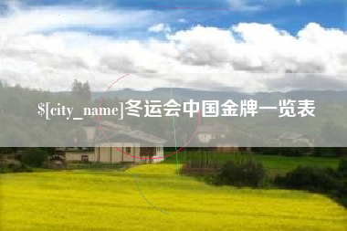 鄢陵冬运会中国金牌一览表