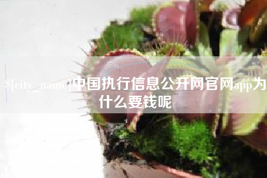 鄢陵中国执行信息公开网官网app为什么要钱呢