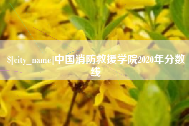 鄢陵中国消防救援学院2020年分数线